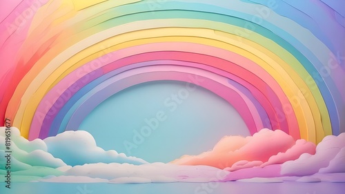 enchanting pastel rainbow background