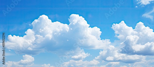 Blue sky with clouds in a scenic copy space image