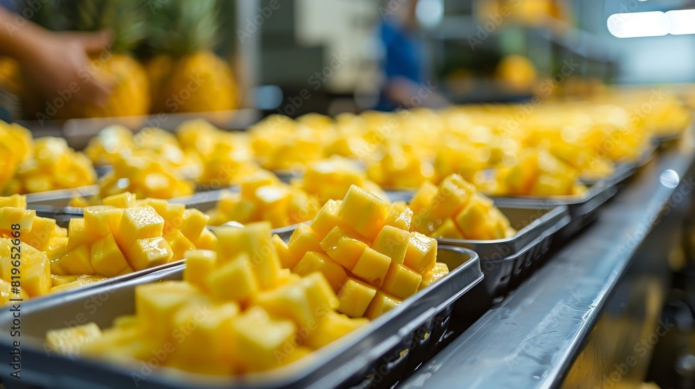 A bowl of pineapple chunks sits on a table A bowl of pineapple chunks sits on a table