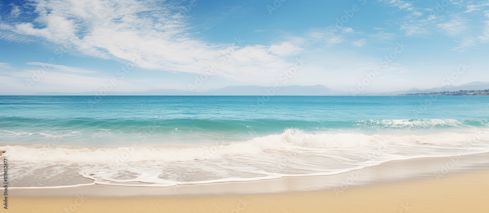 Summer vibes on the sandy beach of Cadiz Tarifa with a vibrant atmosphere perfect for beach lovers background with copy space image