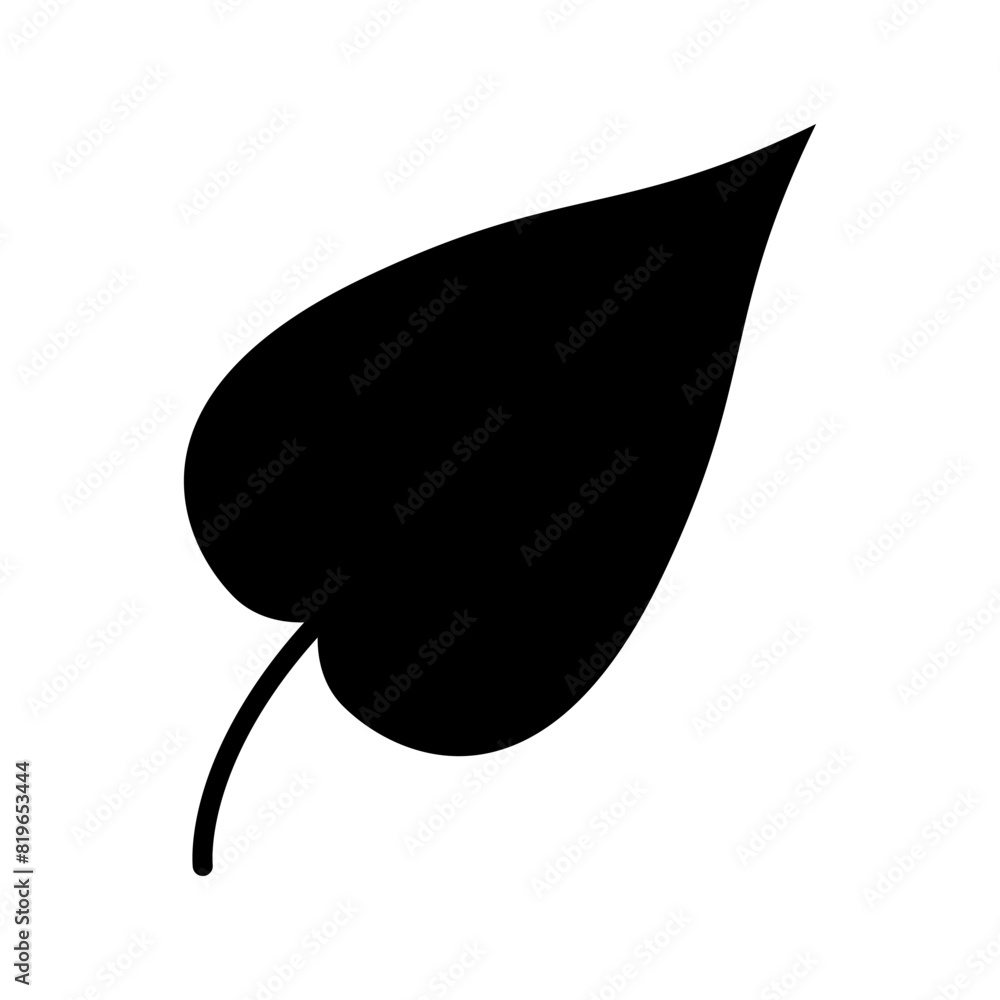 Elm leaf plant icon. Elm leaves isolated on a white background Elm leaf plant icon. Elm leaves isolated on a white background