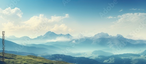 Mountain landscape with copy space image