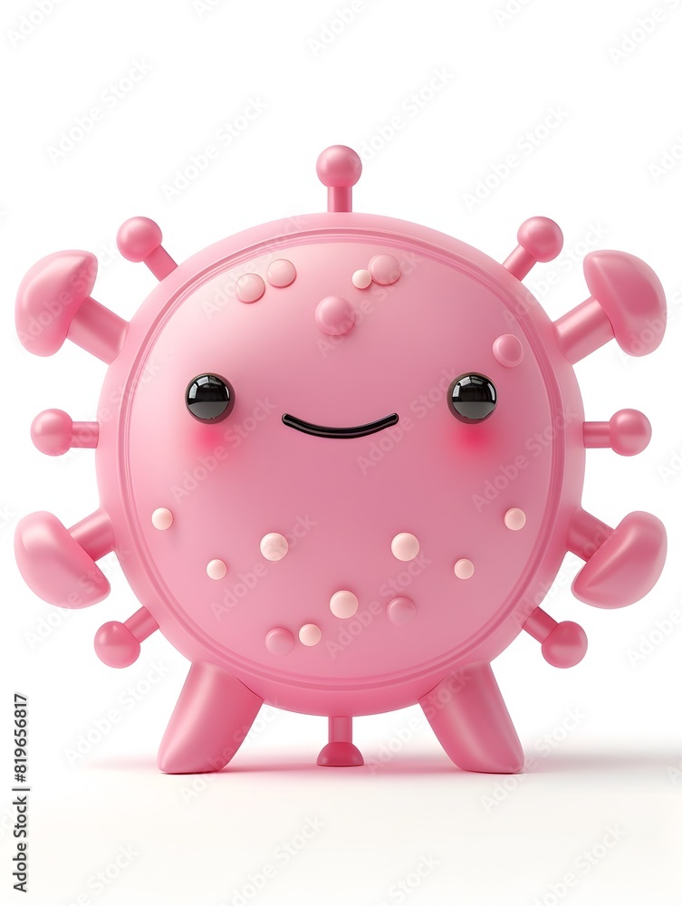 Obraz premium Adorable 3D Rendered Antivirus Icon with Sparkling Clean Effects on White Background