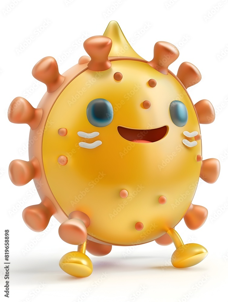 Cheerful Antivirus Software Character Ensuring Digital Protection Cheerful Antivirus Software Character Ensuring Digital Protection