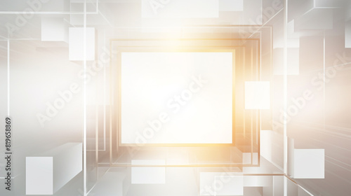 abstract gold background. square Minimal geometric white light background abstract design. Elegant gold and white square Background.