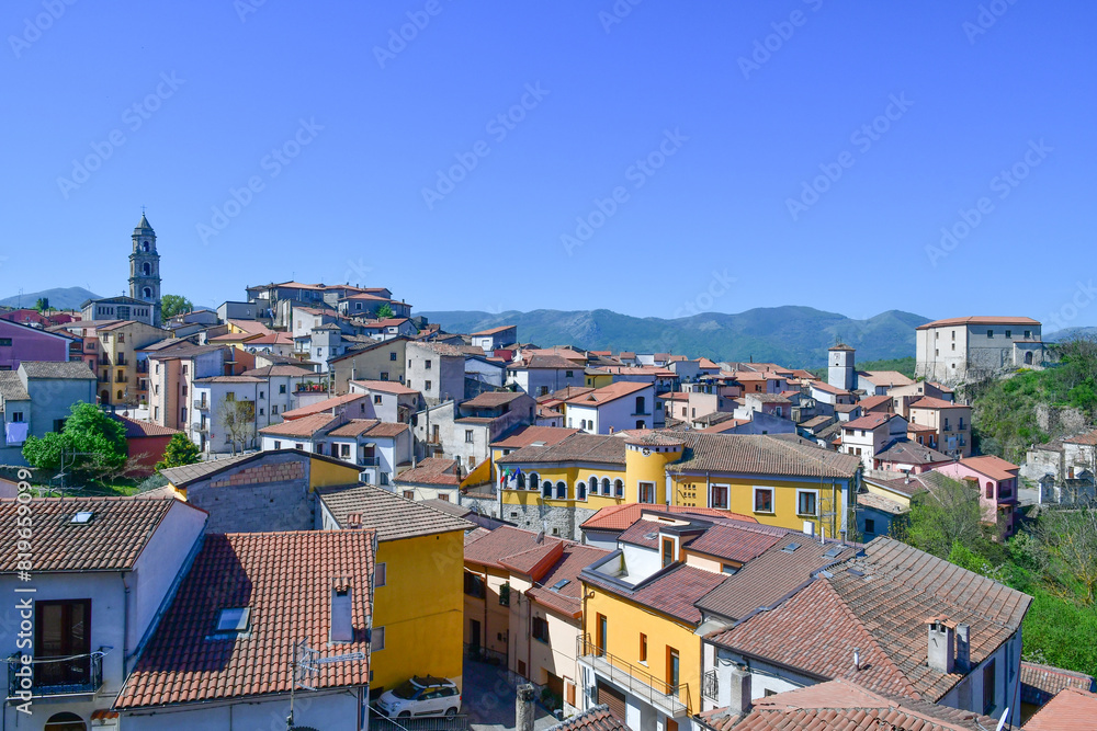 The village of Satriano di Lucania in Basilicata, Italy. The village of Satriano di Lucania in Basilicata, Italy.