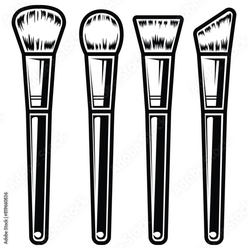Blacjk and white brush illustration. Brush icon © bayurey