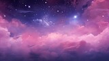 Abstract starlight and pink and purple clouds stardust, blink, background 