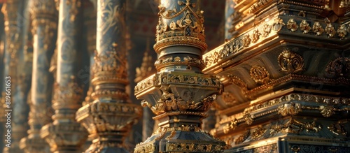 Intricate Splendor A Macro D Rendering of Wat Phra Kaew Temples Architecture