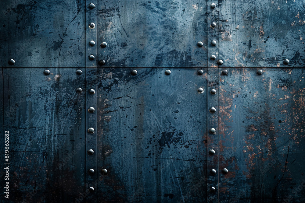 Obraz premium Detailed view of textured metal surface showing age, wear, abstract patterns