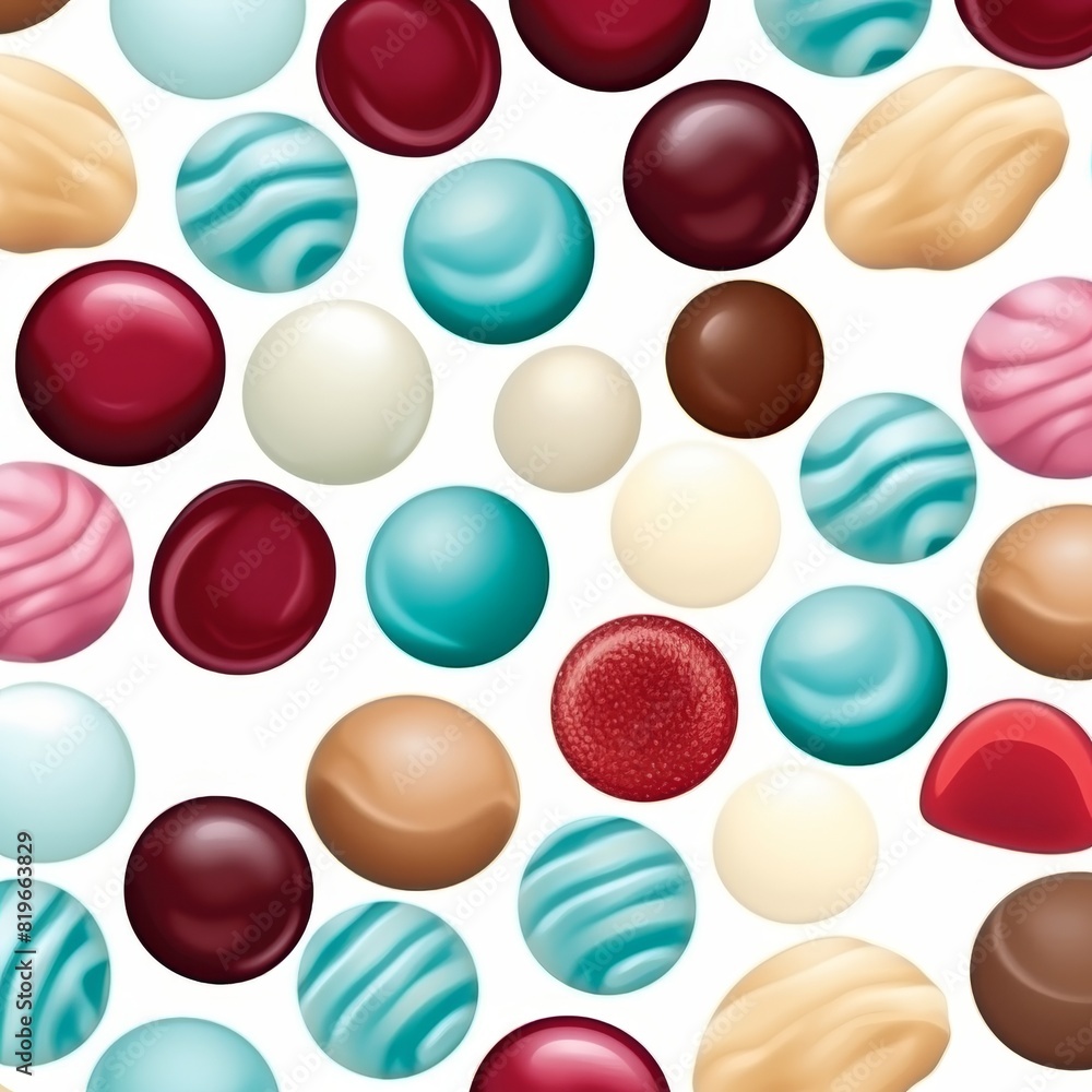 Seamless candy pattern on transparent background, vector illustration for packaging design Seamless candy pattern on transparent background, vector illustration for packaging design