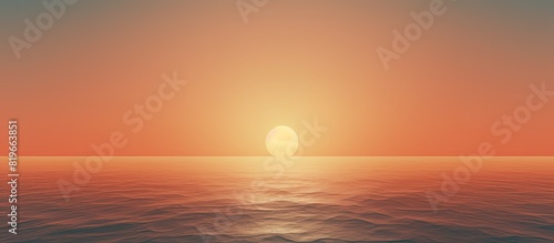 Summer sunset over the sea with a circular abstract texture perfect for use as a background in images or designs with copy space image