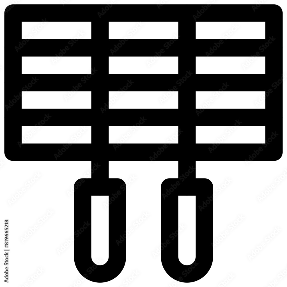 Grill rack. Editable stroke vector icon. Grill rack. Editable stroke vector icon.