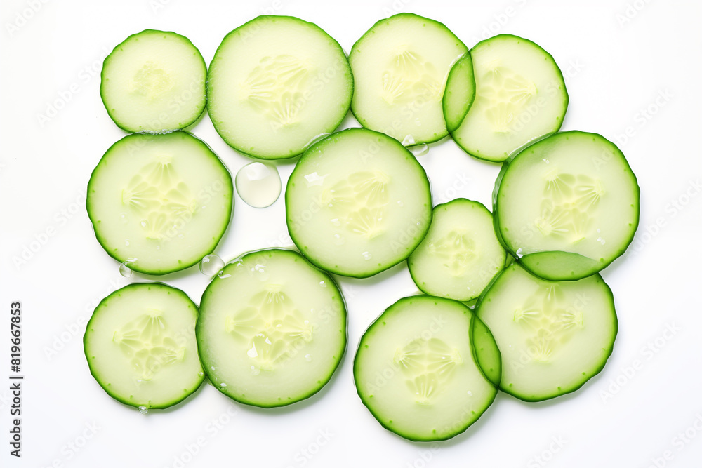 raw cucumber on isolated white background raw cucumber on isolated white background