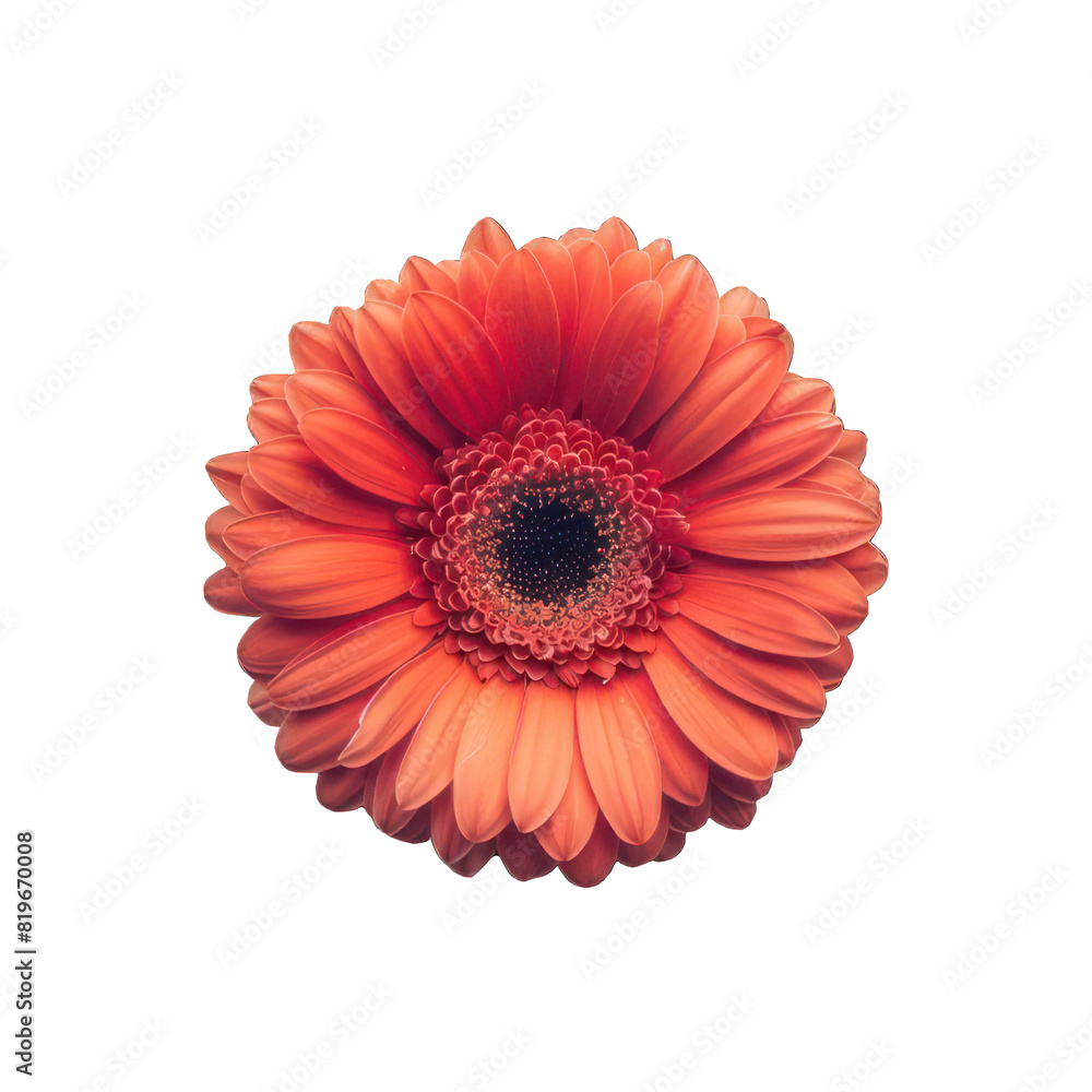 single beautiful red flower on white background single beautiful red flower on white background
