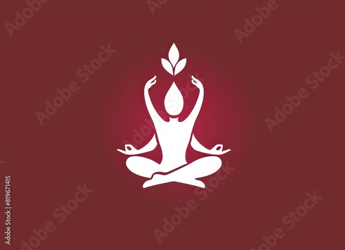 Modern minimalist logo of yoga,international yoga day