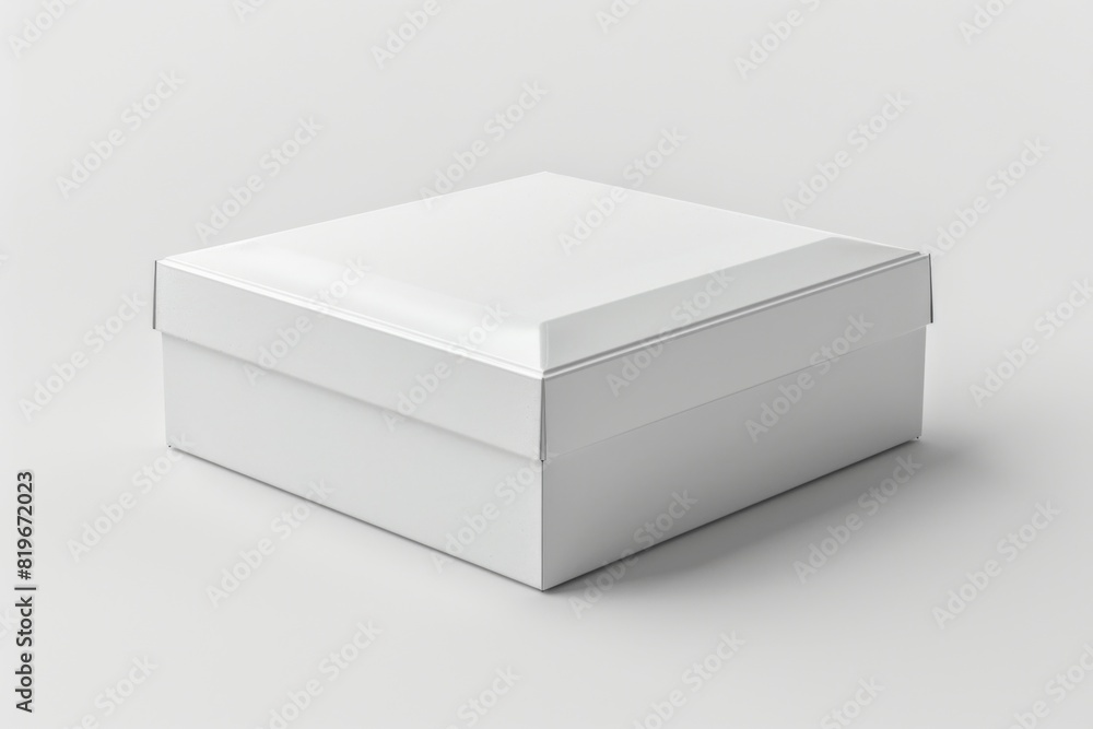 White Box Packaging Mockup on Isolated Background created with Generative AI White Box Packaging Mockup on Isolated Background created with Generative AI