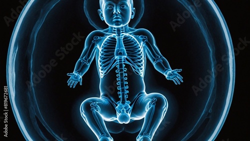 Anatomy humen​ ​x-ray​generate ai photo