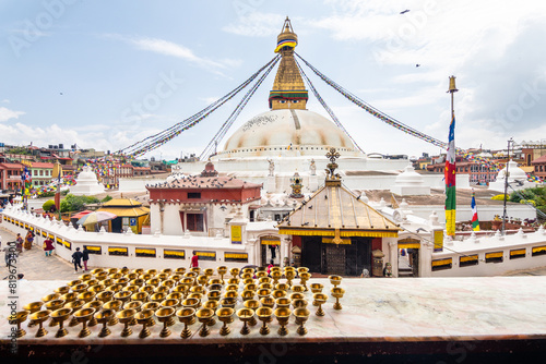 Obraz na płótnie views of boudanath stupa, the biggest one in the world, nepal w salonie