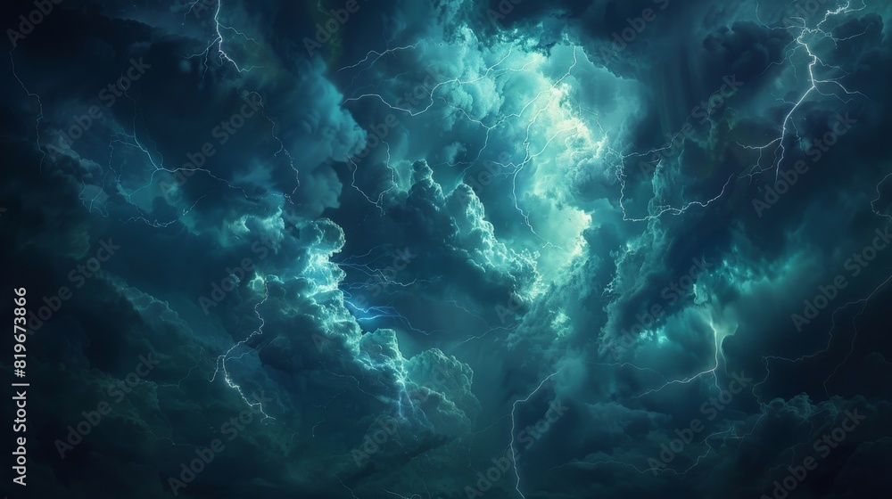 Dark clouds gather overhead as a thunderstorm rolls in, accompanied by flashes of lightning and booming thunder. Dark clouds gather overhead as a thunderstorm rolls in, accompanied by flashes of lightning and booming thunder.