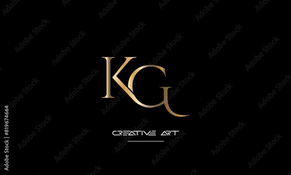 GK, KG, G, K abstract letters logo monogram GK, KG, G, K abstract letters logo monogram