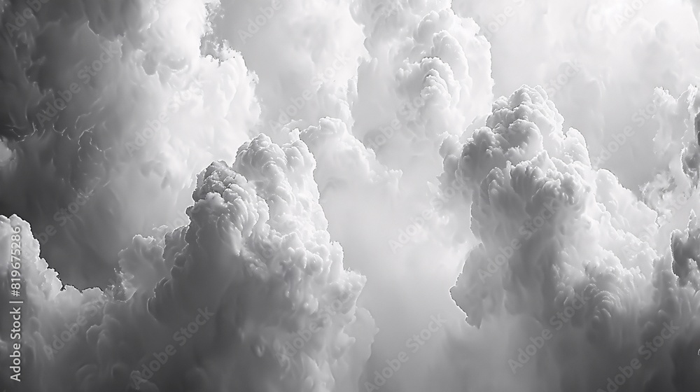 Gray cloud motif on a clean, abstract minimalist background for contemporary aesthetics.
