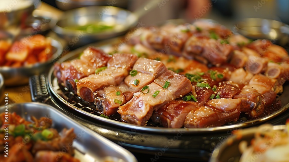 Korea Traditional Roast Meat Food. Generative AI Korea Traditional Roast Meat Food. Generative AI