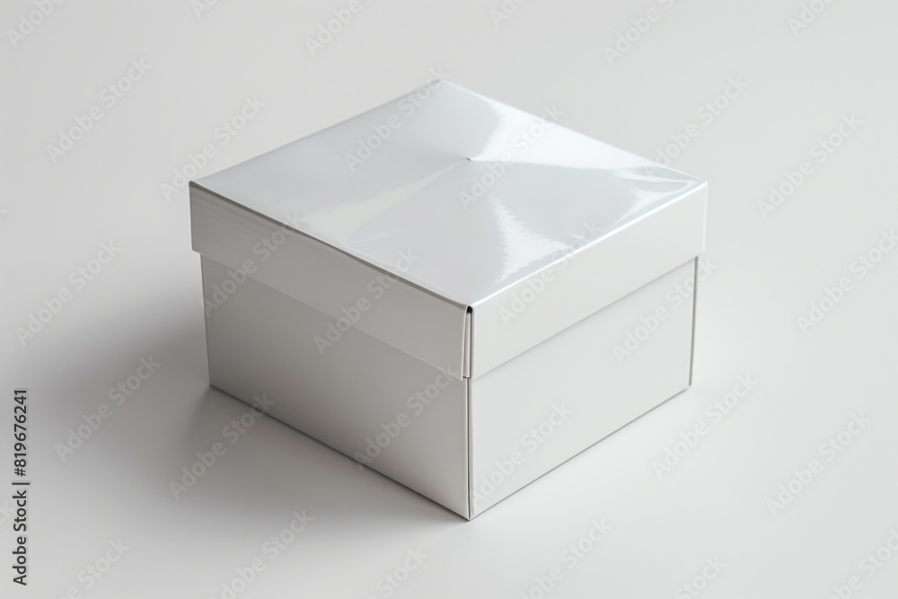 White Box Packaging Mockup on Isolated Background created with Generative AI White Box Packaging Mockup on Isolated Background created with Generative AI