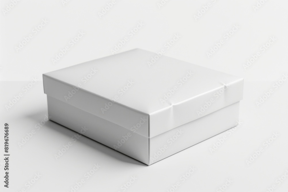 White Box Packaging Mockup on Isolated Background created with Generative AI White Box Packaging Mockup on Isolated Background created with Generative AI