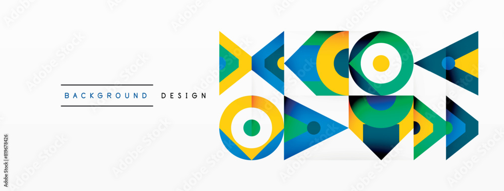 Geometric abstract background design. Vector illustration Geometric abstract background design. Vector illustration