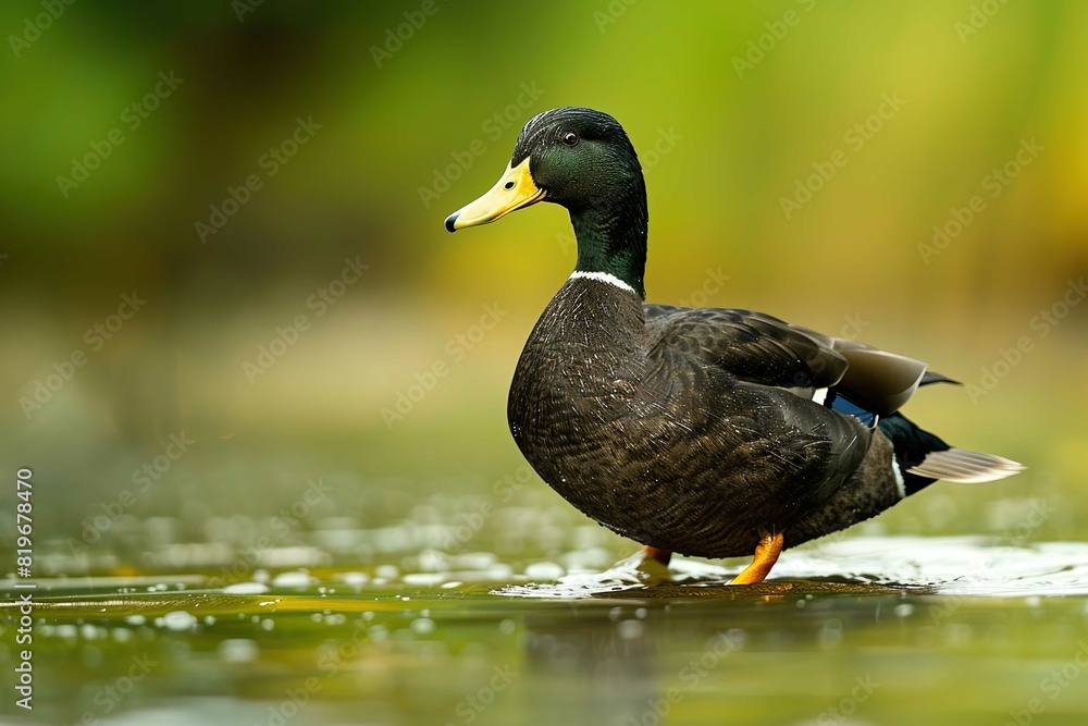 Black Duck in shallow water