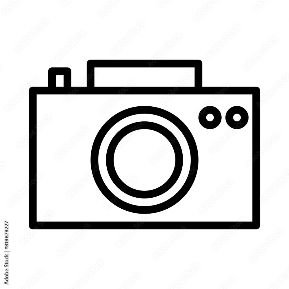 camera icon or logo illustration outline black style camera icon or logo illustration outline black style