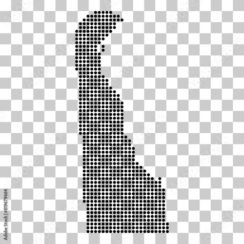 Delaware map shape, united states of america. Flat concept icon symbol vector illustration