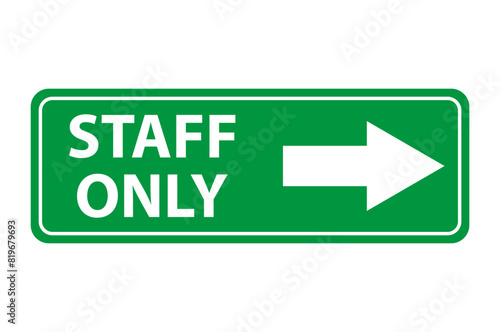 Only staff icon, danger zone symbol, safety entry person sign vector illustration