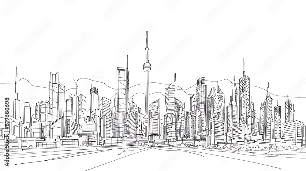 Obraz premium outline drawing, flower outline, animal outline, world map outline, heart outline, doodle, cartoon, cute, happy, mammal, children, baby, black, pretty, art, funny, design, book, pony, page, background