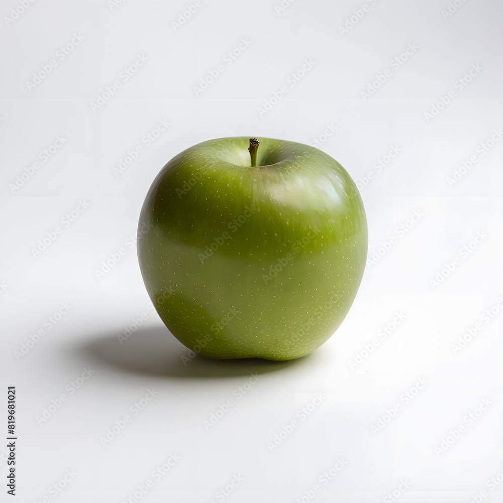 green apple on white