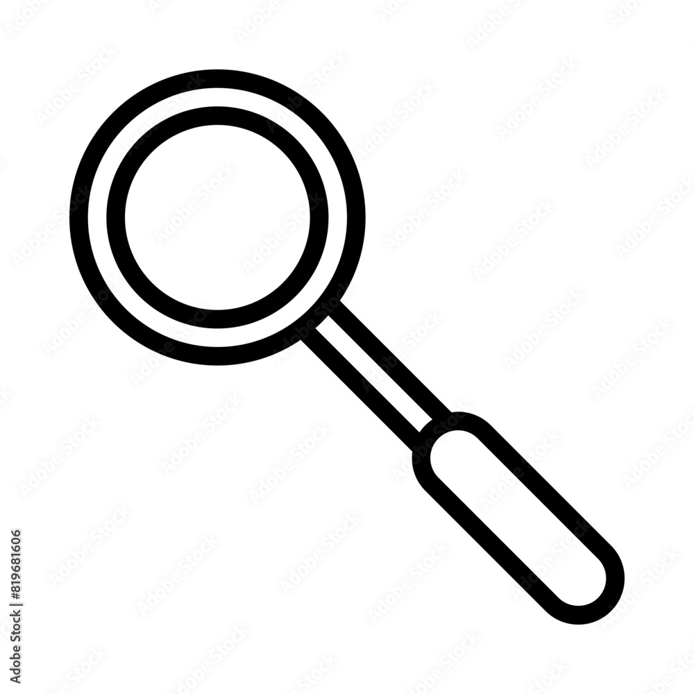 search icon or logo illustration outline black style search icon or logo illustration outline black style