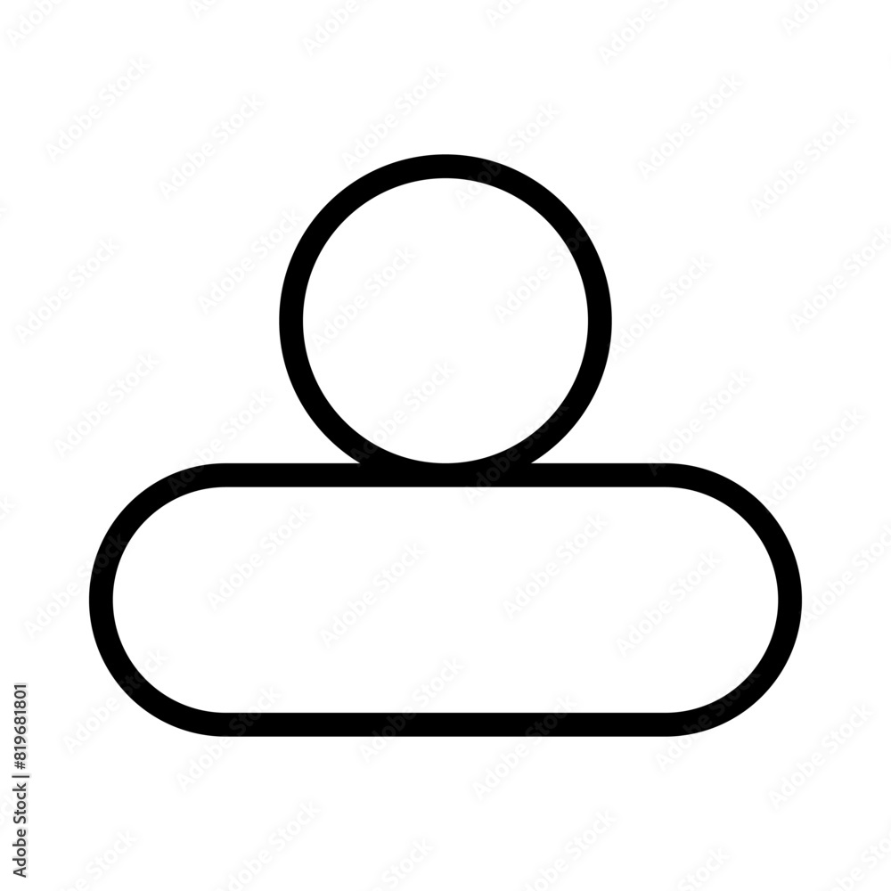 profile icon or logo illustration outline black style profile icon or logo illustration outline black style