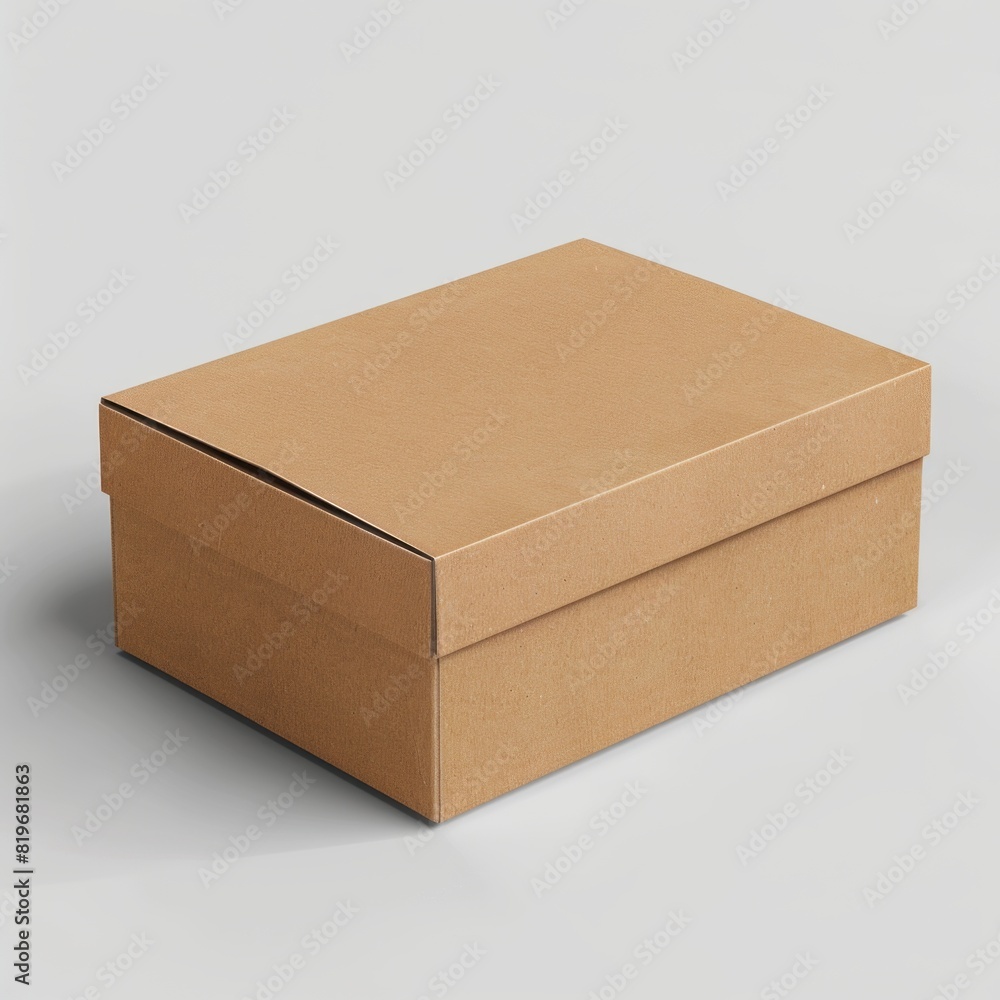 Cardboard box isolated on white background with open lid Cardboard box isolated on white background with open lid