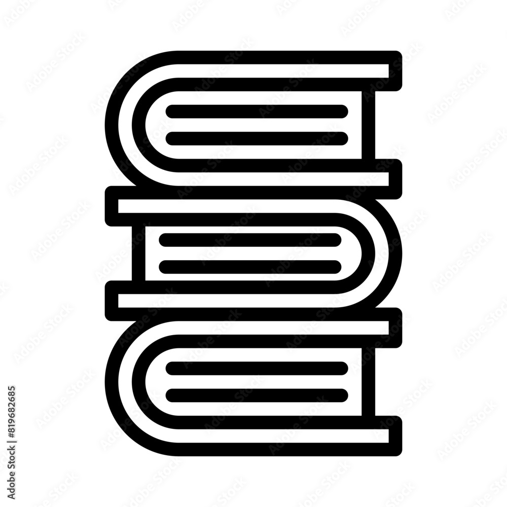 book icon or logo illustration outline black style book icon or logo illustration outline black style