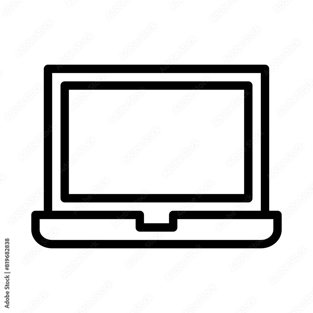 laptop icon or logo illustration outline black style laptop icon or logo illustration outline black style