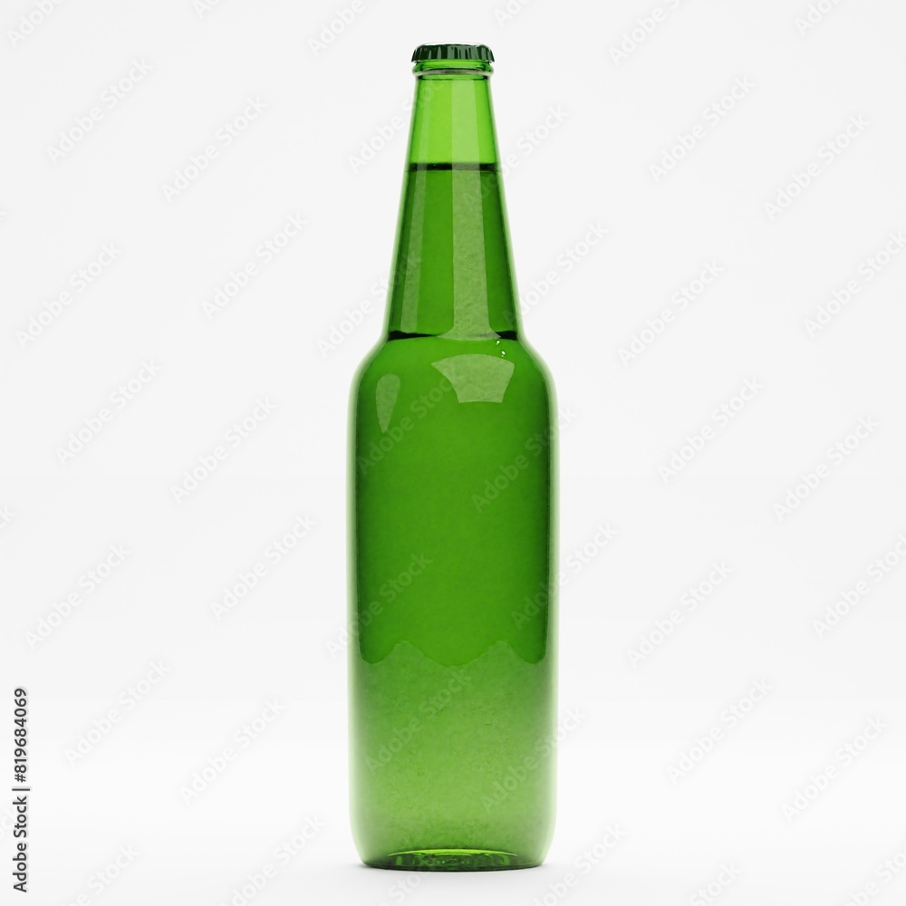 3d render of isolated beer or liquor alcohol glass bottles on white 3d render of isolated beer or liquor alcohol glass bottles on white