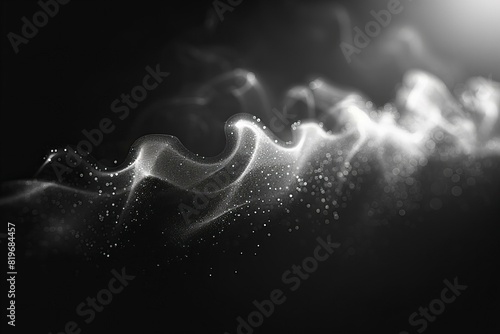 Digital artwork of  image of smoke with nothing against it in black photo