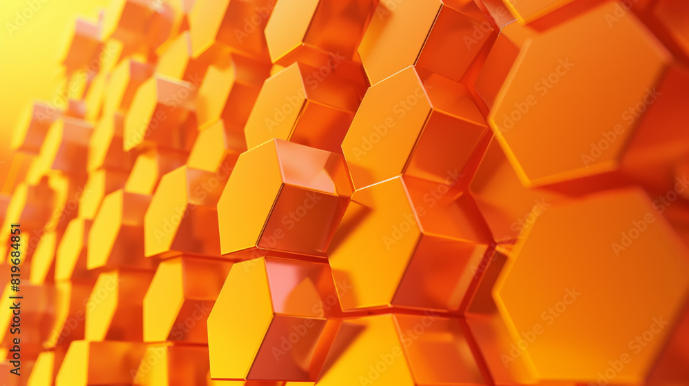 Orange hexagons shapes Orange hexagons shapes