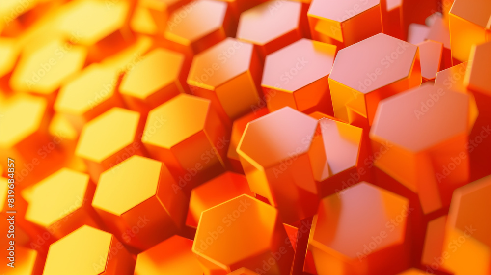 Orange hexagons shapes Orange hexagons shapes