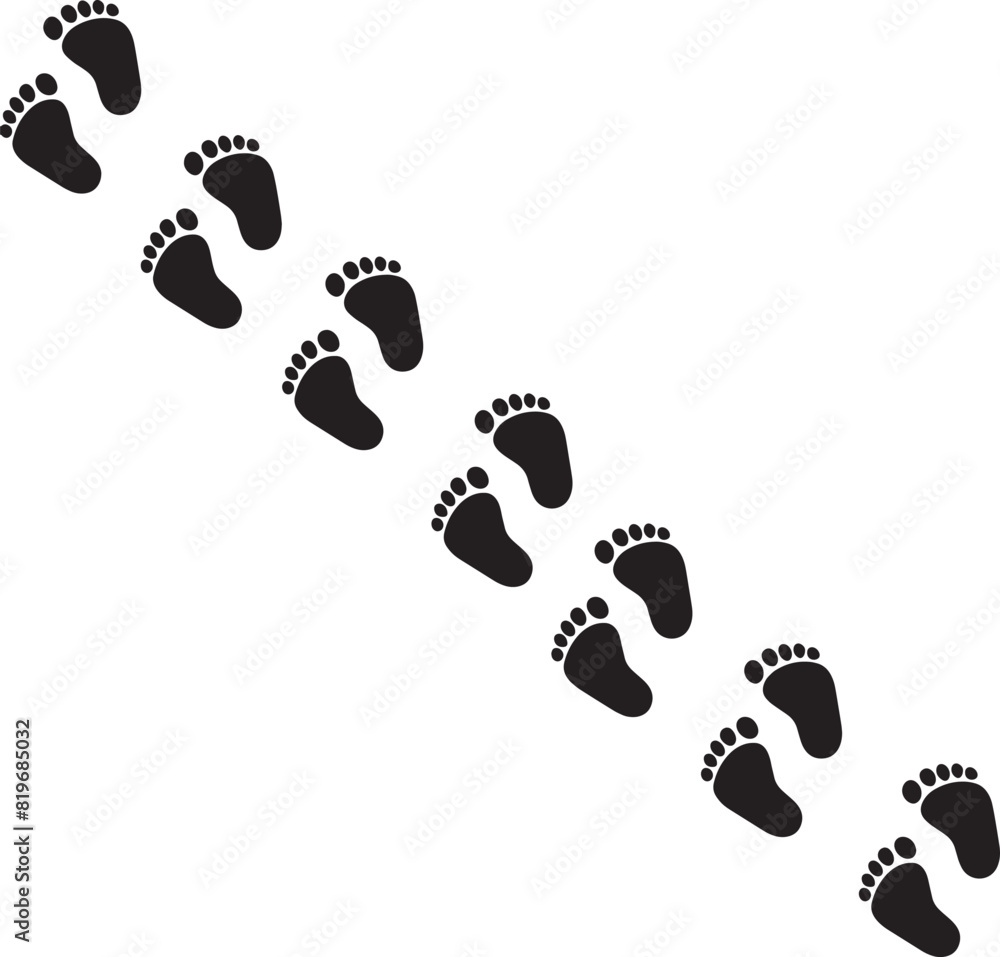 Vector illustration of a human footprints. Adobe Illustrator Artwork Vector illustration of a human footprints. Adobe Illustrator Artwork