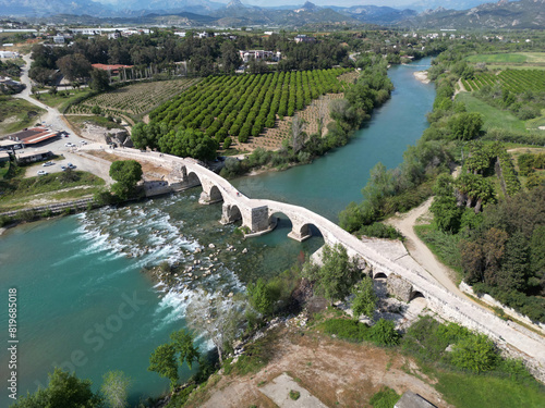 Wallpaper Mural Koprucay Bridge ( Aspendos Bridge ), located in Antalya, Turkey, was built during the Seljuk period. Torontodigital.ca