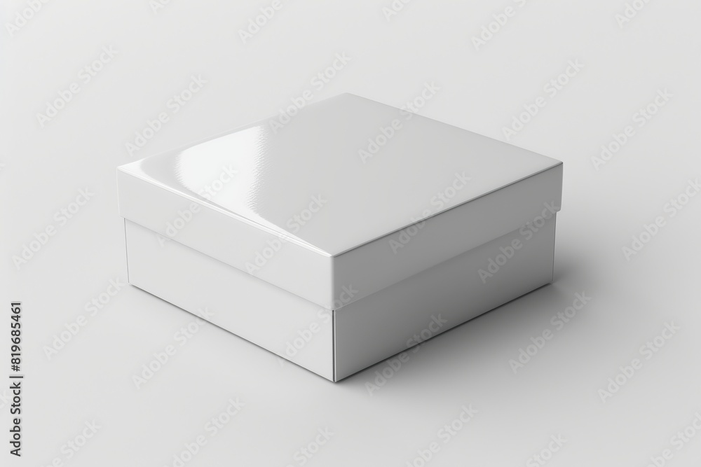 White Box Packaging Mockup on Isolated Background created with Generative AI White Box Packaging Mockup on Isolated Background created with Generative AI