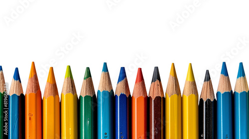 Wallpaper Mural Vibrant Array of Colorful Pencils and Wax Crayons isolated on white background Torontodigital.ca