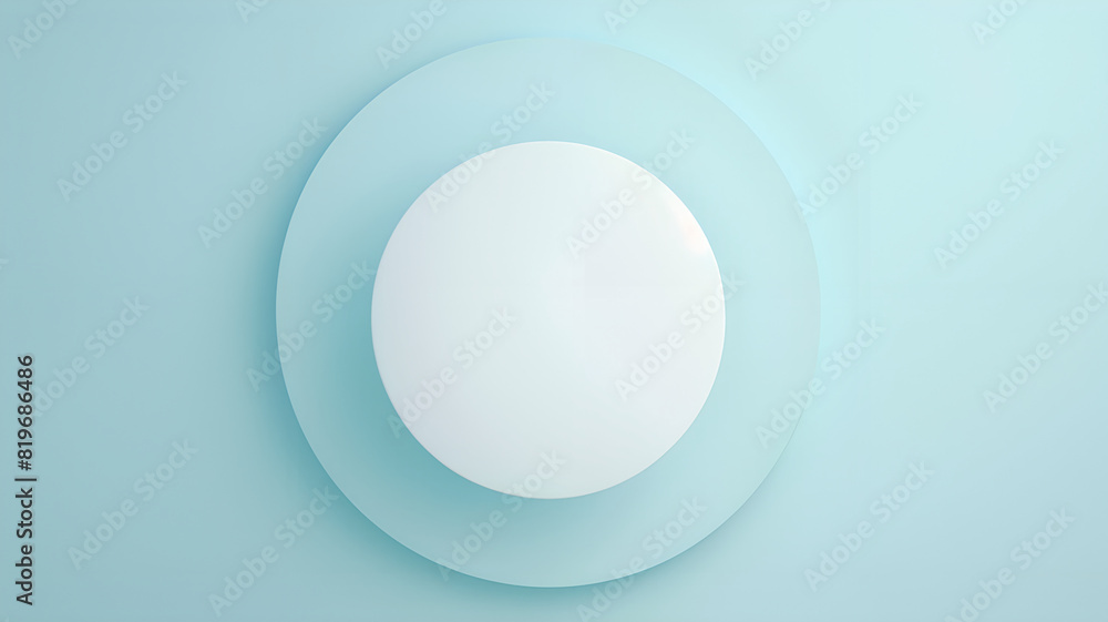 A minimalist design featuring an opaque white circle at the center, set against a soft blue background. The design, characterized by its simplicity and modern aesthetic A minimalist design featuring an opaque white circle at the center, set against a soft blue background. The design, characterized by its simplicity and modern aesthetic